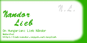 nandor lieb business card